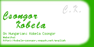 csongor kobela business card